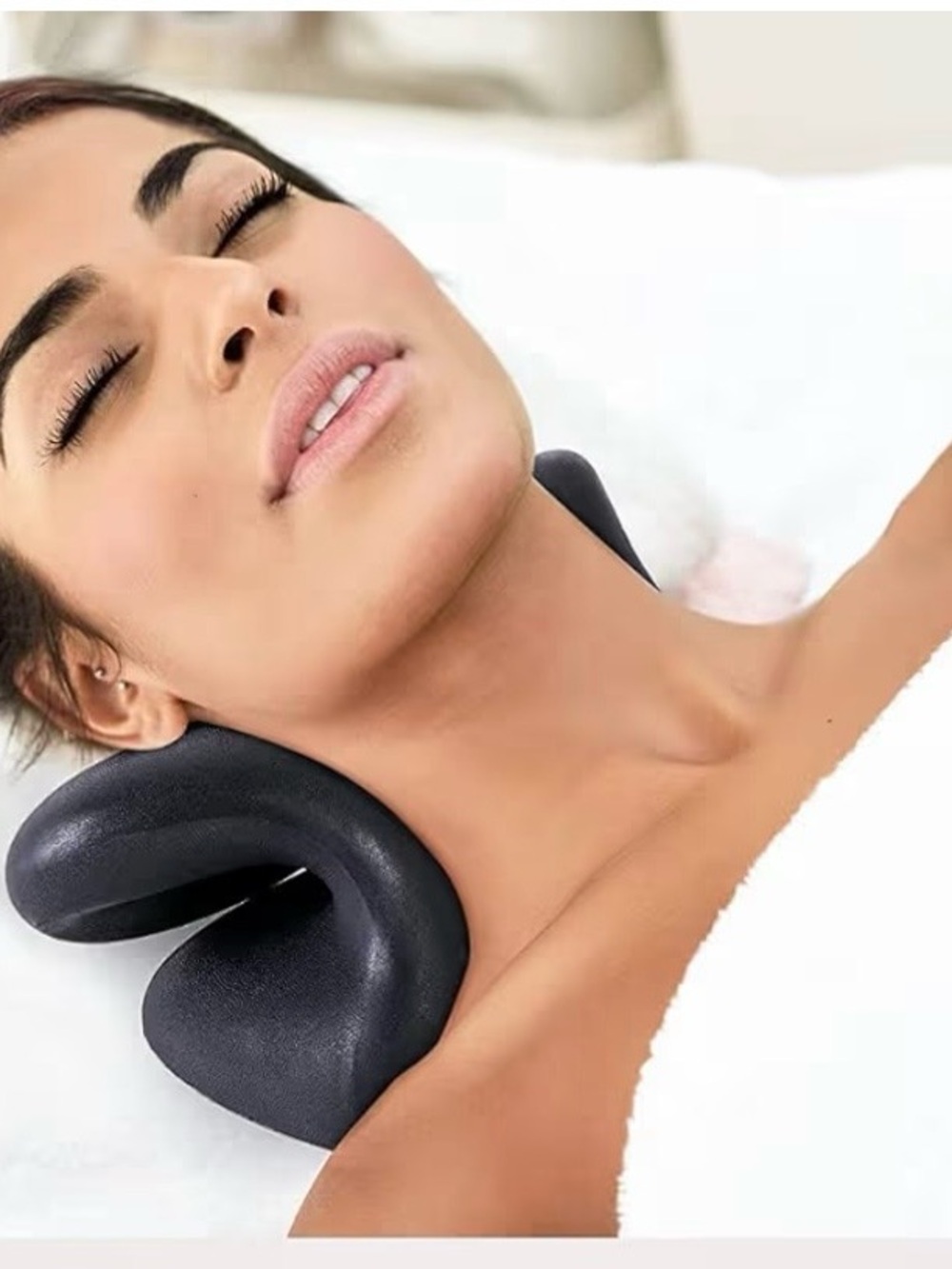 Ergonomic Black Neck Support Pillow